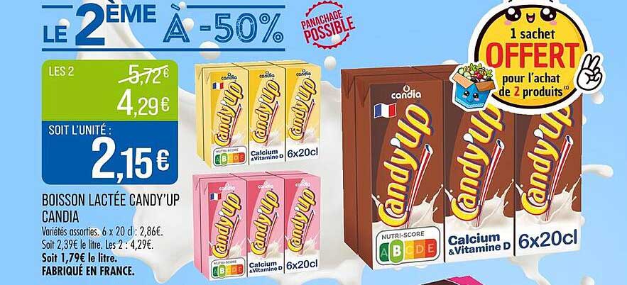 BOISSON LACTÉE CANDY'UP CANDIA