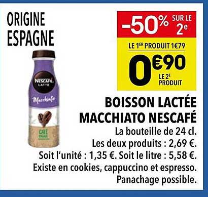 BOISSON LACTÉE MACCHIATO NESCAFÉ