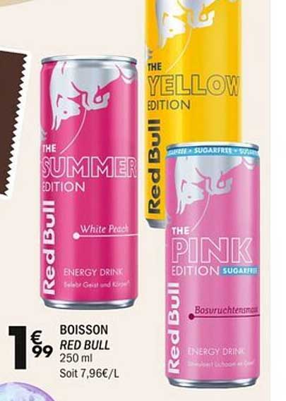 BOISSON RED BULL 250 ML