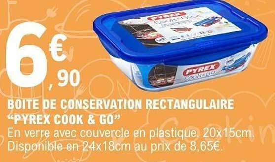 BOITE DE CONSERVATION RECTANGULAIRE "PYREX COOK & GO"