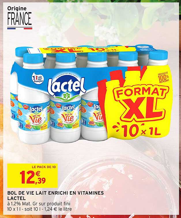 BOL DE VIE LAIT ENRICHI EN VITAMINES LACTEL