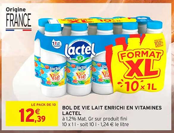 BOL DE VIE LAIT ENRICHI EN VITAMINES LACTEL