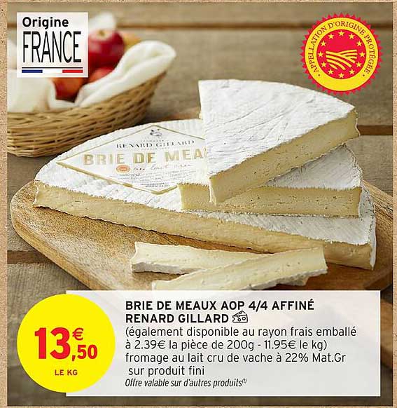 BRIE DE MEAUX AOP 4/4 AFFINÉ RENARD GILLARD