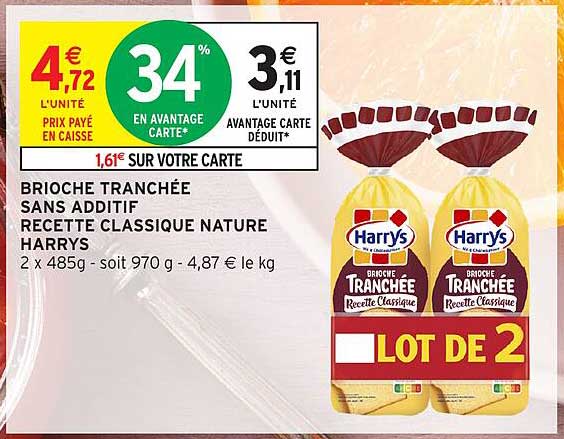 Brioche Tranchée Sans Additif Recette Classique Nature Harry's