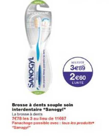 Brosse à dents souple soin interdentaires “Sanogyl”