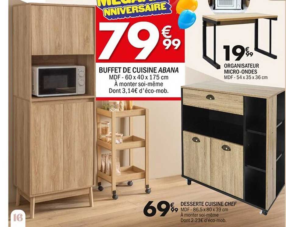 BUFFET DE CUISINE ABANA