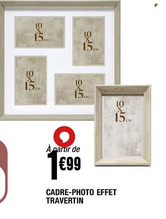 CADRE-PHOTO EFFET TRAVERTIN