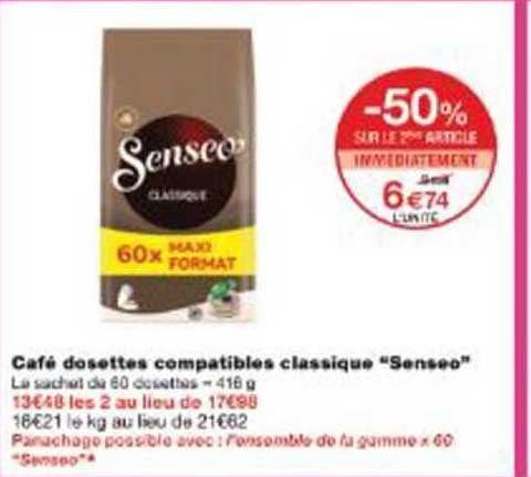 Café dosettes compatibles classique "Senseo"
