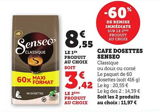 CAFE DOSSETTES SENSEO