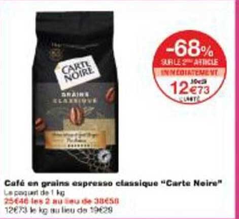 Café en grains expresso classique "Carte Noire"