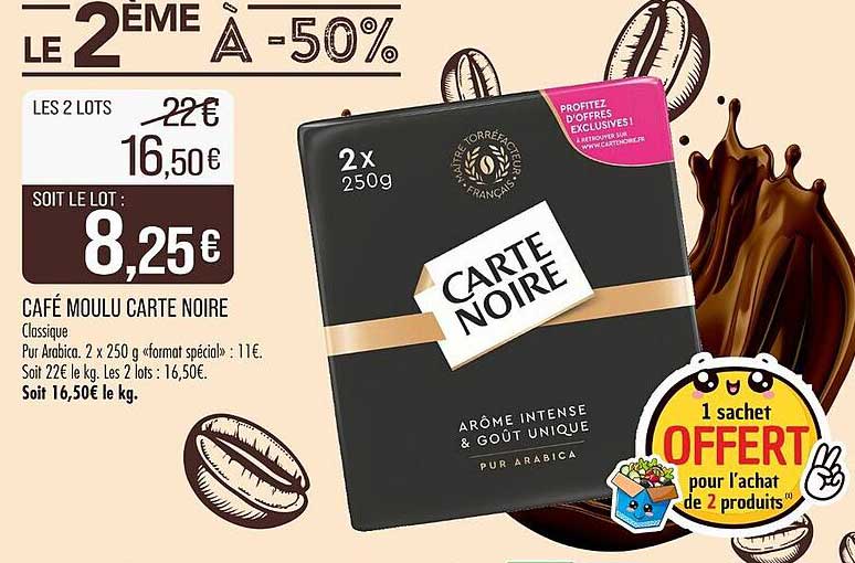 Café Moulu Carte Noire - 2x250g