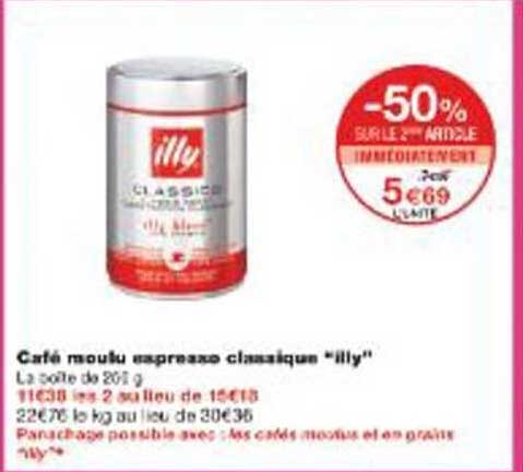 Café moulu espresso classique "illy"