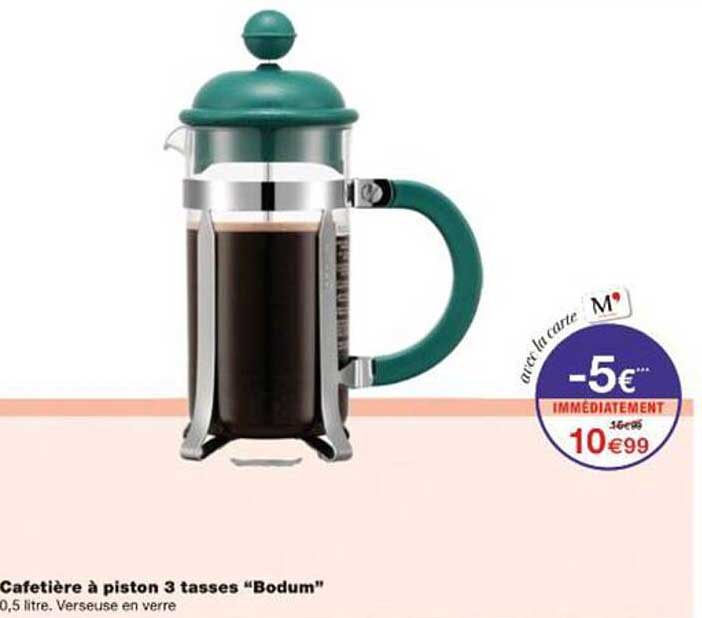 Cafetière à piston 3 tasses "Bodum"