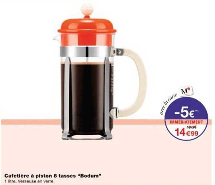 Cafetière à piston 8 tasses "Bodum"
