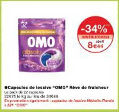 Capsules de lessive "OMO" Rêve de fraîcheur