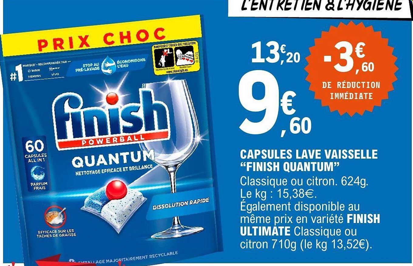 CAPSULES LAVE VAISSELLE “FINISH QUANTUM”