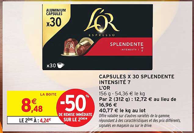 CAPSULES X 30 SPLENDENTE INTENSITÉ 7