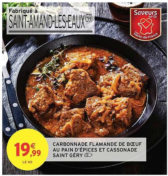 CARBONNADE FLAMANDE DE BŒUF AU PAIN D'ÉPICES ET CASSONADE SAINT GÉRY