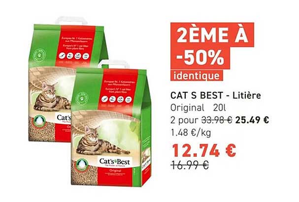 CAT S BEST - Litière Original 20L