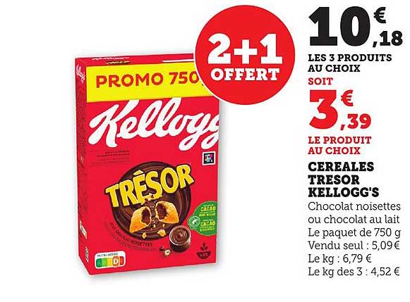 CÉRÉALES TRÉSOR KELLogg's