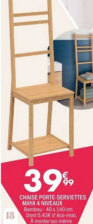 CHAISE PORTE-SERVIETTES MAYA 4 NIVEAUX