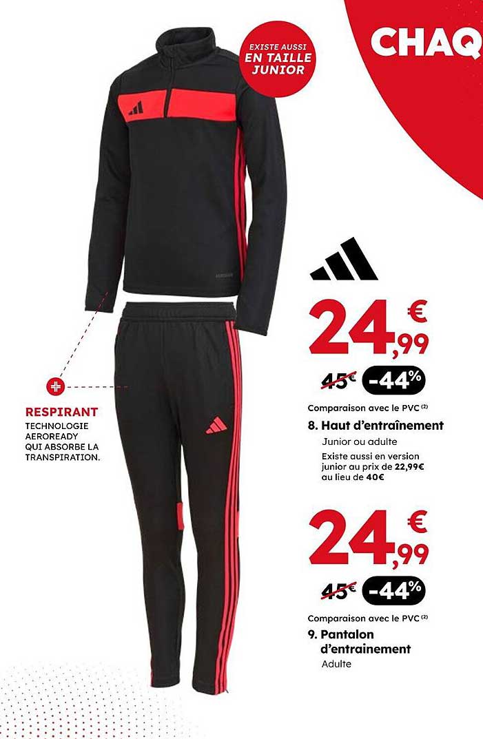 CHAQUA - Haut et Pantalon d'entraînement Adidas