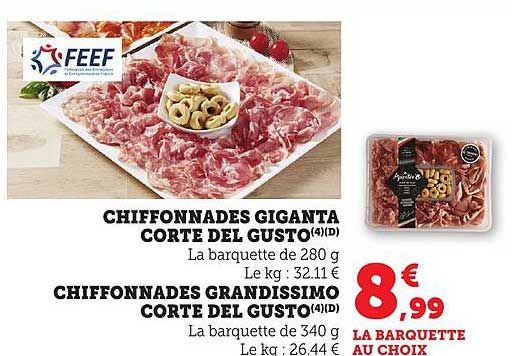 CHIFFONADES GIGANTA CORTE DEL GUSTO