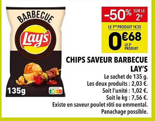 CHIPS SAVEUR BARBECUE LAY’S