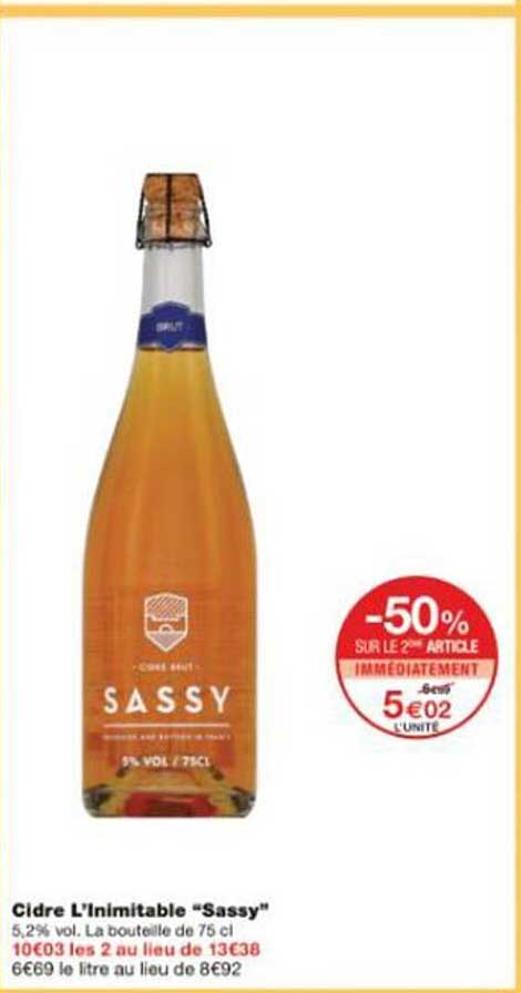 Cidre L'Inimitable “Sassy”