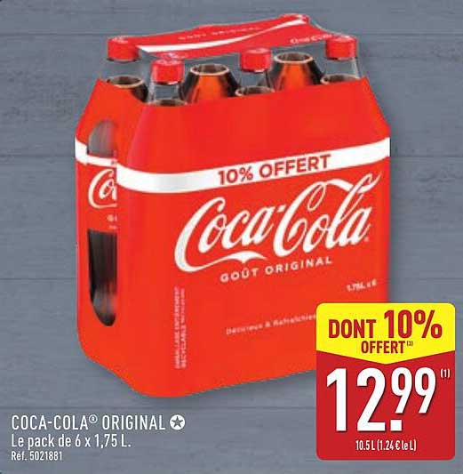 COCA-COLA® ORIGINAL Le pack de 6 x 1,75 L.
