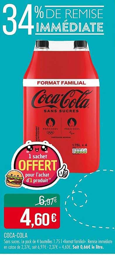 Coca-Cola sans sucres - Format familial