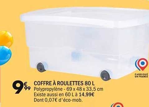 COFFRE À ROULETTES 80 L