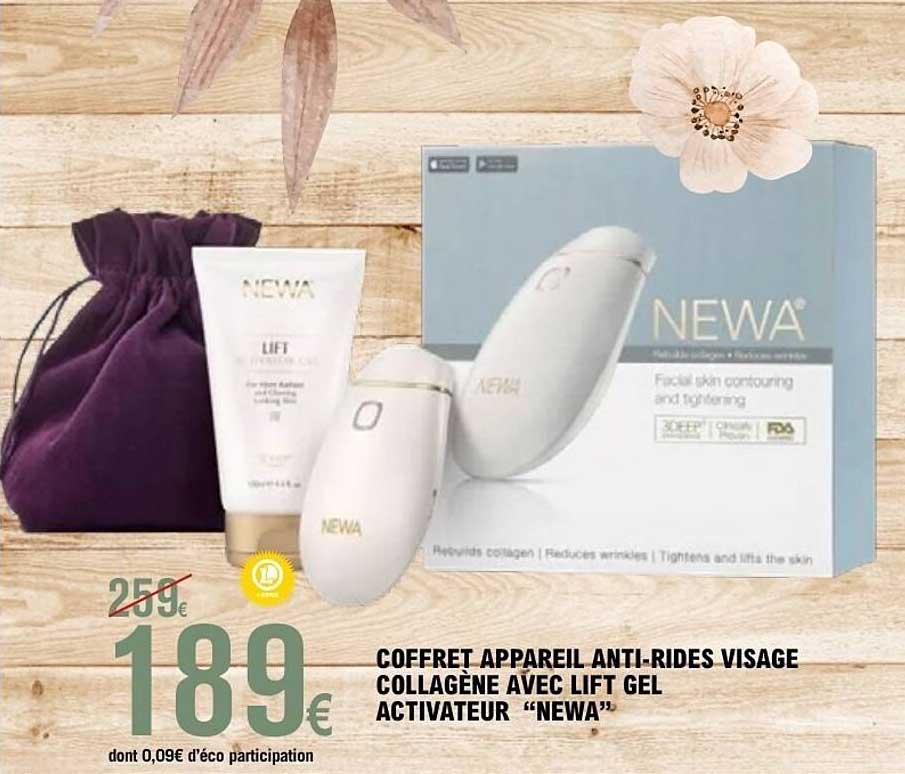 COFFRET APPAREIL ANTI-RIDES VISAGE COLLAGÈNE AVEC LIFT GEL ACTIVATEUR “NEWA”
