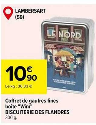 Coffret de gaufres fines boîte "Wim" BISCUITERIE DES FLANDRES
