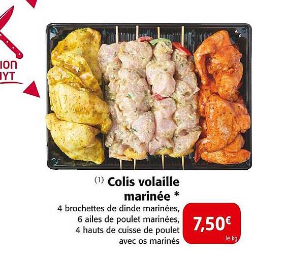 Colis volaille marinée *