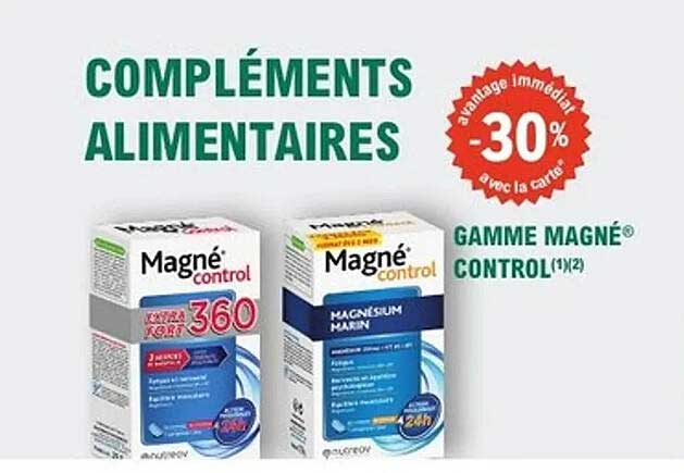 COMPLÉMENTS ALIMENTAIRES - GAMME MAGNÉ CONTROL