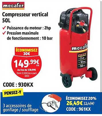 Compresseur vertical 50L