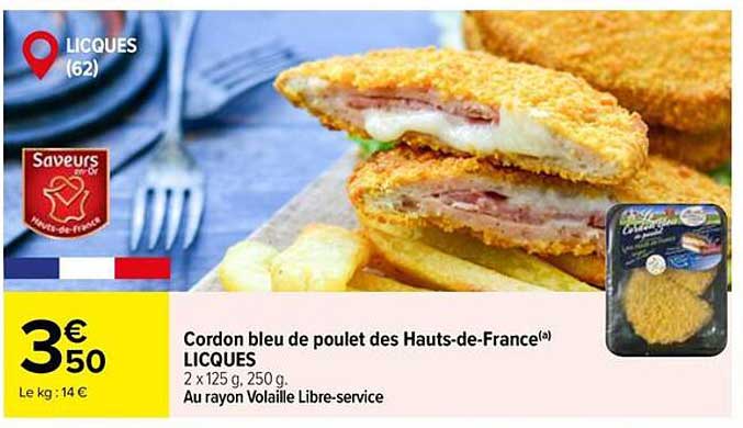 Cordon bleu de poulet des Hauts-de-France(a) LICQUES