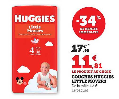 COUCHES HUGGIES LITTLE MOVERS