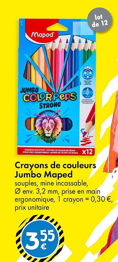 Crayons de couleurs Jumbo Maped