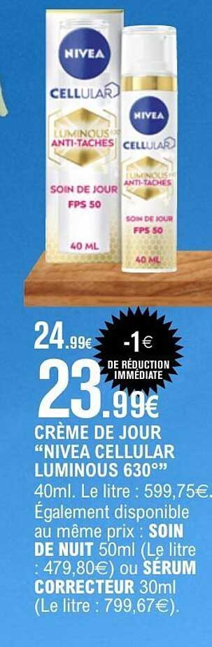 CRÈME DE JOUR “NIVEA CELLULAR LUMINOUS 630”