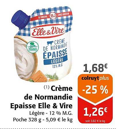 Crème de Normandie Épaisse Elle & Vire