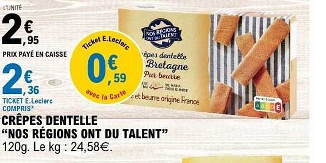 CRÊPES DENTELLE "NOS RÉGIONS ONT DU TALENT"