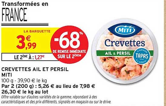 Crevettes Ail et Persil MITI