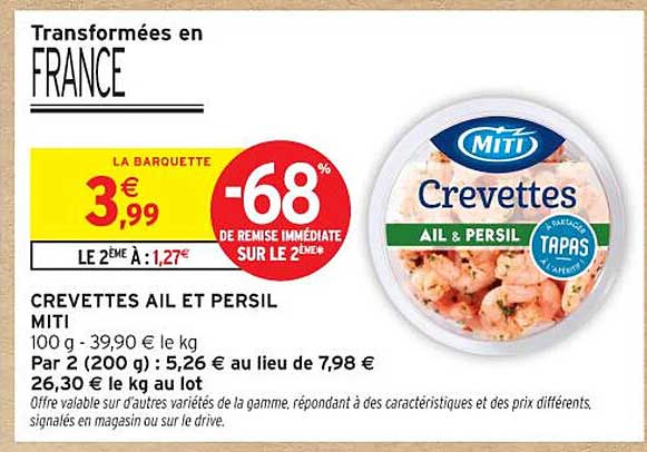 Crevettes Ail et Persil MITI