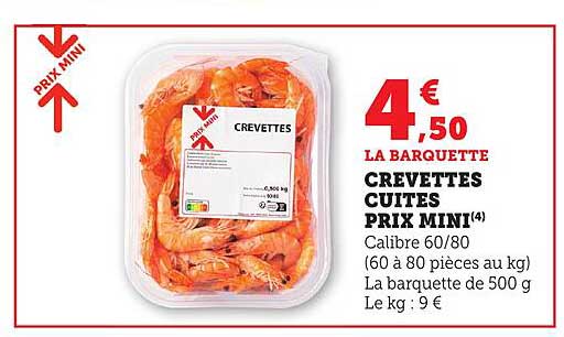 CREVETTES CUITES PRIX MINI