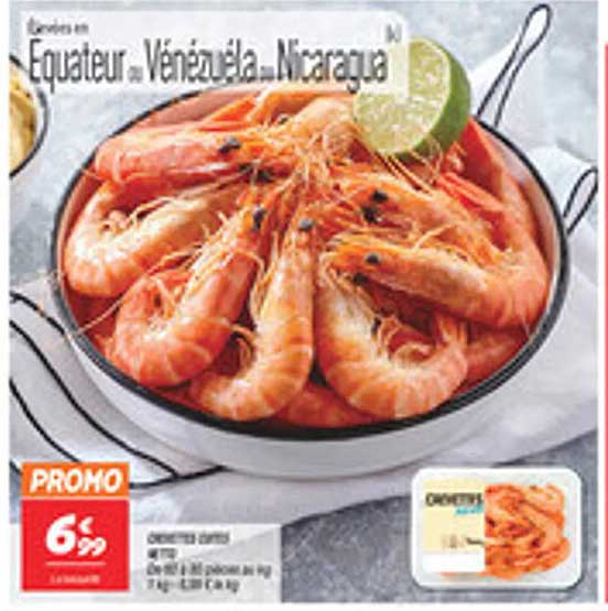 Crevettes en Équateur du Venezuela...Nicaragua