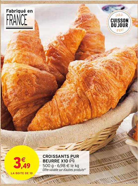 CROISSANTS PUR BEURRE X10