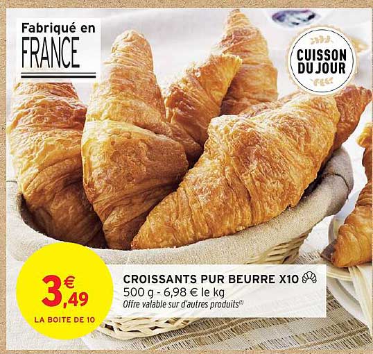 CROISSANTS PUR BEURRE X10