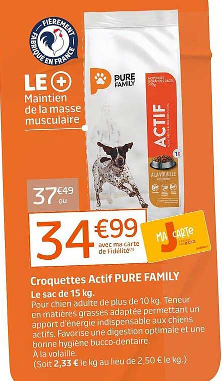 Croquettes Actif PURE FAMILY